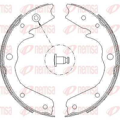 Барабанная тормозная колодка, стояночный тормоз REMSA 470900