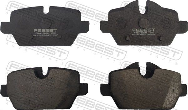 Комплект тормозных колодок, дисковый тормоз FEBEST 1901E90R