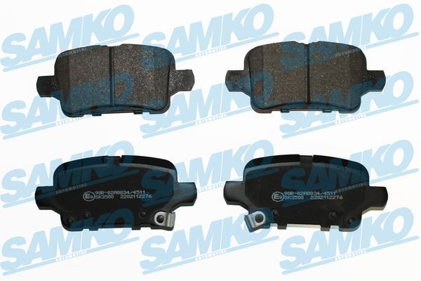 Комплект тормозных колодок, дисковый тормоз SAMKO 5SP2276