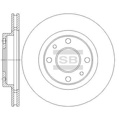 Тормозной диск SANGSIN SD5802