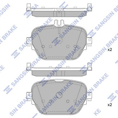 Комплект тормозных колодок, дисковый тормоз SANGSIN SP2694