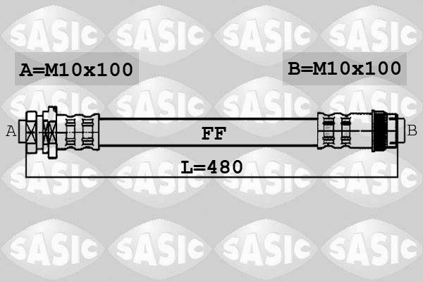 Тормозной шланг SASIC 6604029