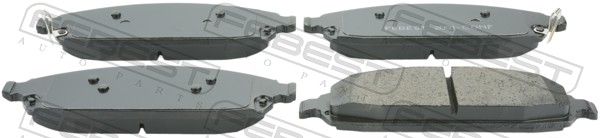 Комплект тормозных колодок, дисковый тормоз FEBEST 2001COMF
