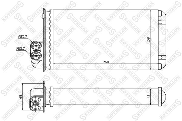 Теплообменник, отопление салона STELLOX 1035000SX