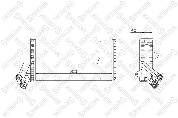 Теплообменник, отопление салона STELLOX 1035004SX