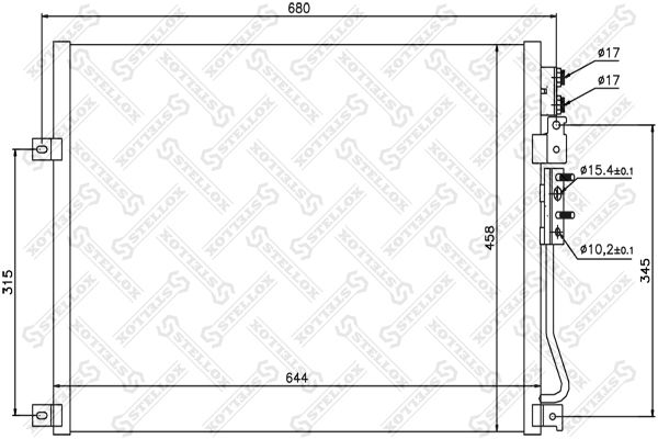 Конденсатор, кондиционер STELLOX 1045576SX