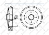 Тормозной барабан STELLOX 60251905SX