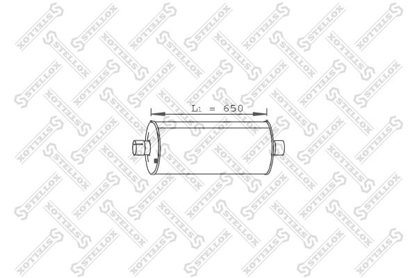 Средний / конечный глушитель ОГ STELLOX 8203077SX