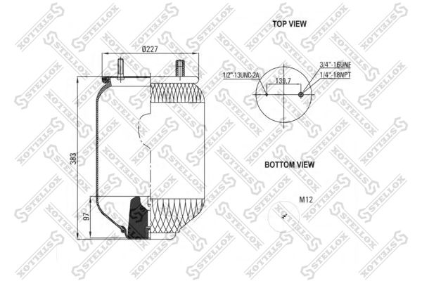 Кожух пневматической рессоры STELLOX 8400119SX