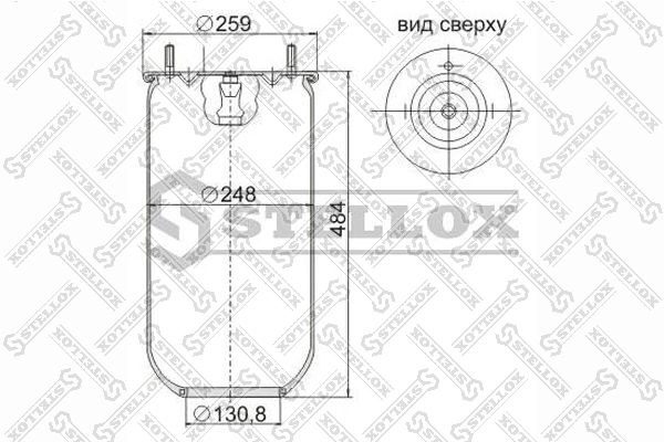 Кожух пневматической рессоры STELLOX 9047180SX