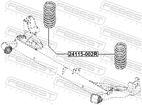 Пружина ходовой части FEBEST 24115002R