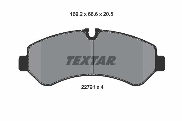 Комплект тормозных колодок, дисковый тормоз TEXTAR 2279101