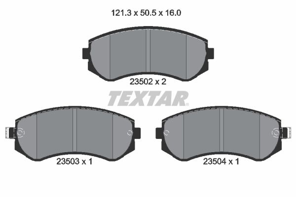 Комплект тормозных колодок, дисковый тормоз TEXTAR 2350201