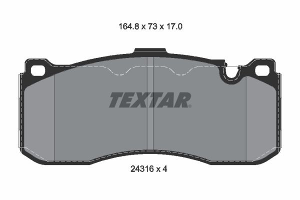 Комплект тормозных колодок, дисковый тормоз TEXTAR 2431601