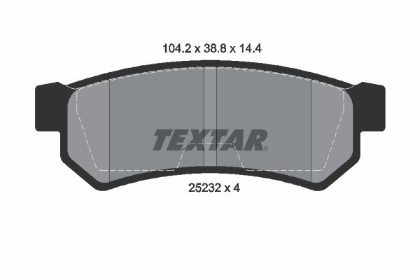 Комплект тормозных колодок, дисковый тормоз TEXTAR 2523201