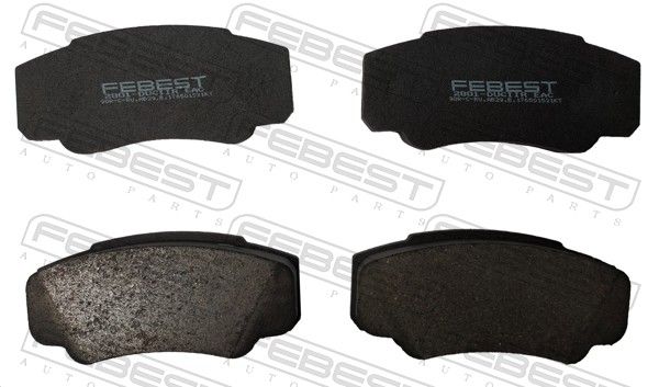 Комплект тормозных колодок, дисковый тормоз FEBEST 2801DUCIIR