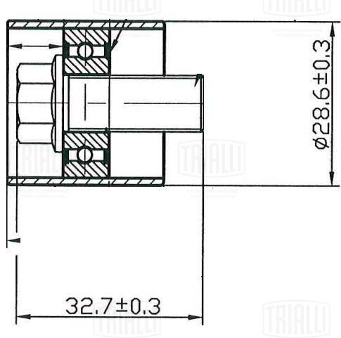 Паразитный / Ведущий ролик, зубчатый ремень TRIALLI CM5525