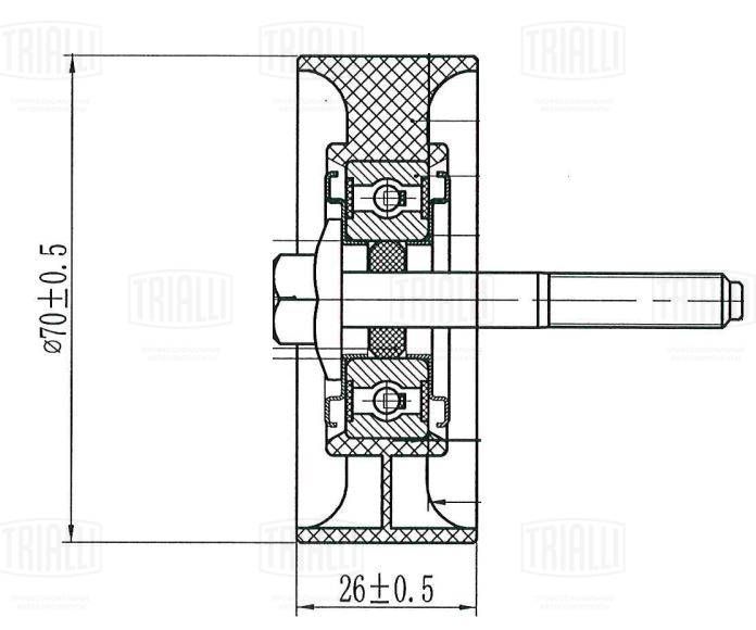 Паразитный / ведущий ролик, поликлиновой ремень TRIALLI CM5662