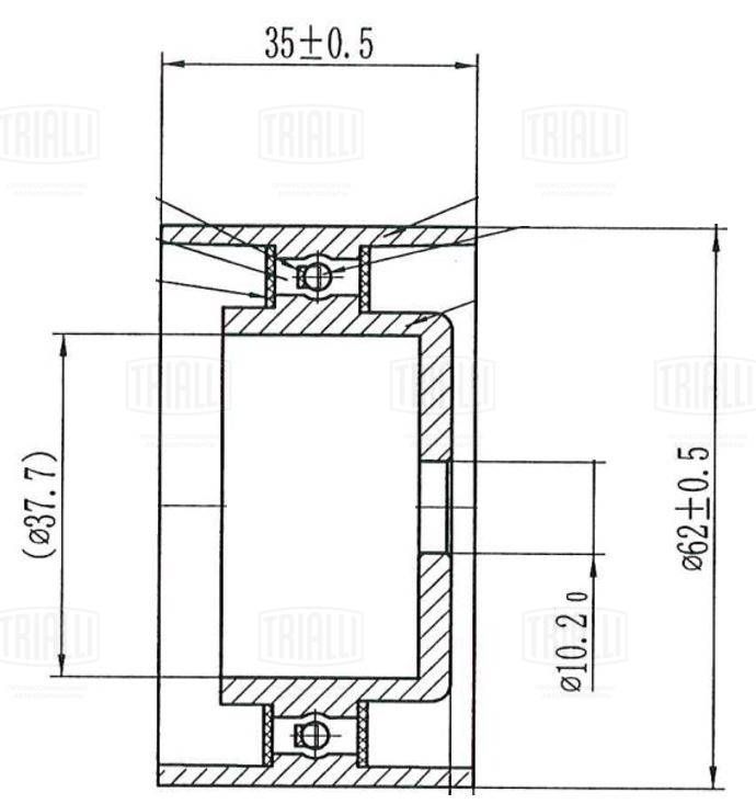 Паразитный / Ведущий ролик, зубчатый ремень TRIALLI CM6400