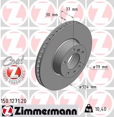 Тормозной диск ZIMMERMANN 150127120
