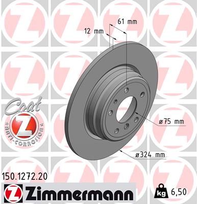 Тормозной диск ZIMMERMANN 150127220