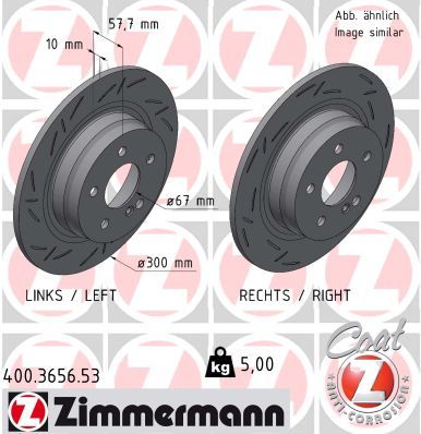 Тормозной диск ZIMMERMANN 400365653