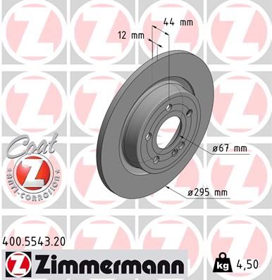 Тормозной диск ZIMMERMANN 400554320