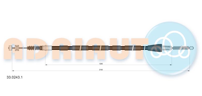 Тросик, cтояночный тормоз ADRIAUTO 3302431