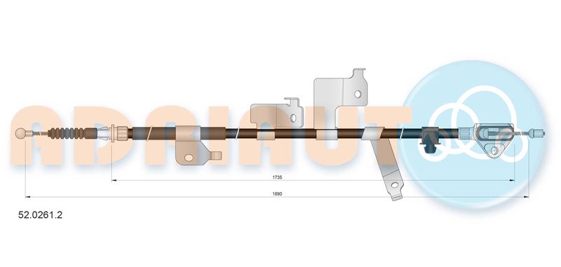Тросик, cтояночный тормоз ADRIAUTO 5202612