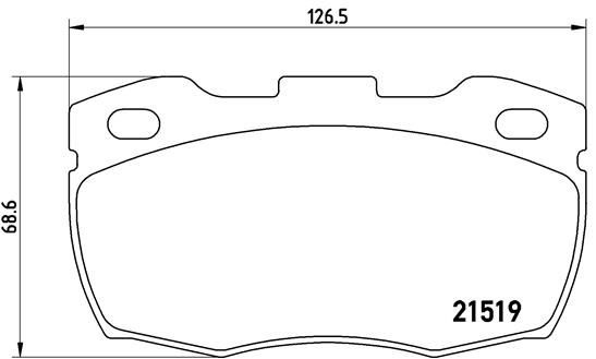 Комплект тормозных колодок, дисковый тормоз BREMBO P44015