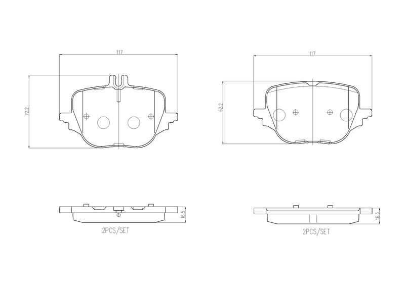 Комплект тормозных колодок, дисковый тормоз BREMBO P50169