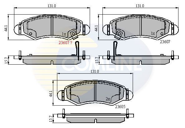 Комплект тормозных колодок, дисковый тормоз COMLINE CBP31297
