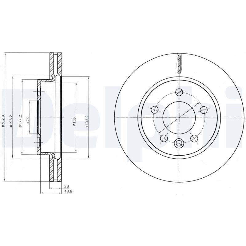 Тормозной диск DELPHI BG4343C