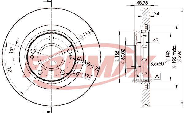 Тормозной диск FREMAX BD5924