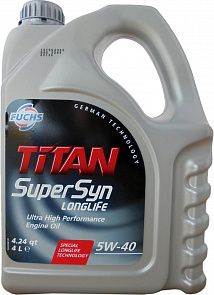 FUCHS Titan Supersyn Longlife 5W-40 4 л. Fuchs 600721954