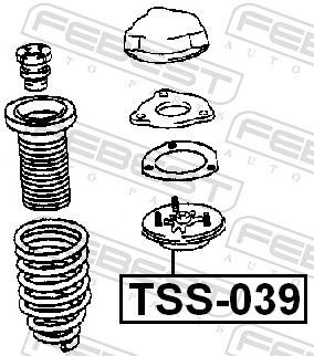 Опора стойки амортизатора FEBEST TSS039