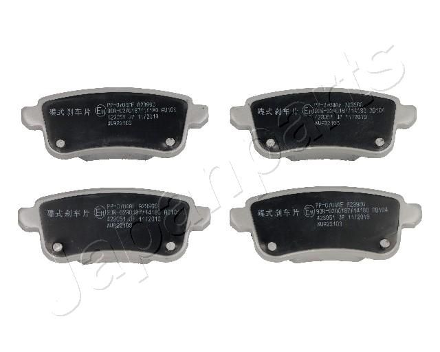 Комплект тормозных колодок, дисковый тормоз JAPANPARTS PP0704AF