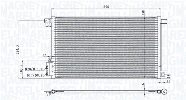 Конденсатор, кондиционер MAGNETI MARELLI 350203100500