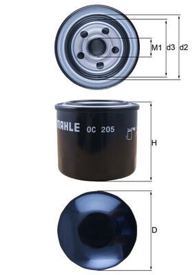 Масляный фильтр MAHLE OC205