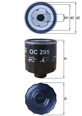 Масляный фильтр MAHLE OC295