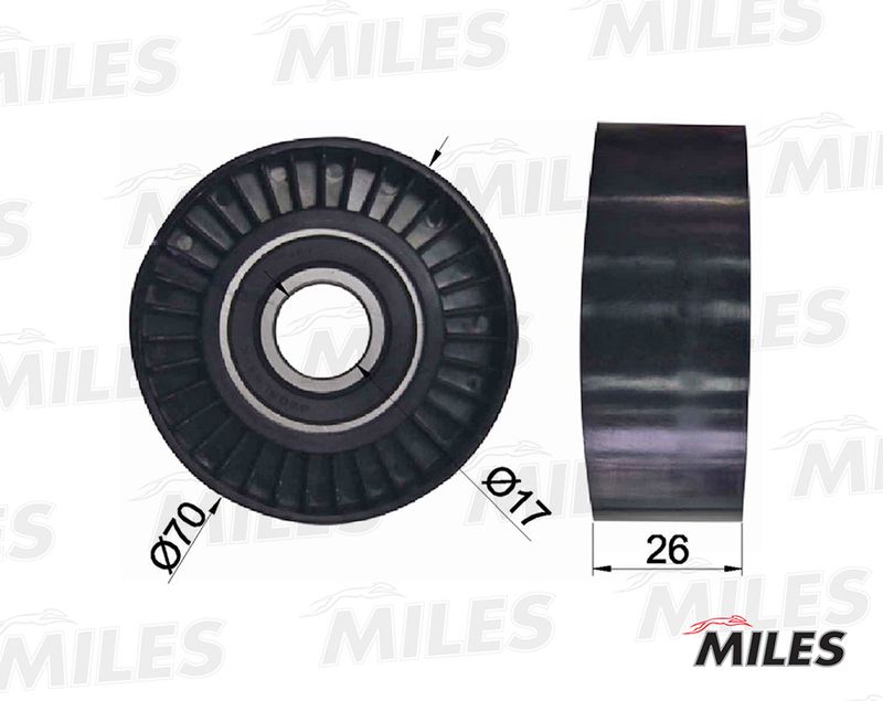 Паразитный / ведущий ролик, поликлиновой ремень MILES AG03012