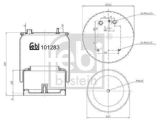 Кожух пневматической рессоры FEBI 101283