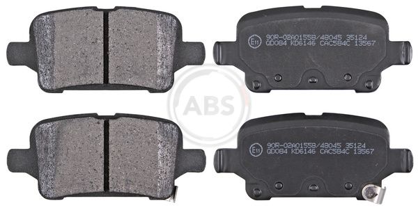 Комплект тормозных колодок, дисковый тормоз ABS 35124