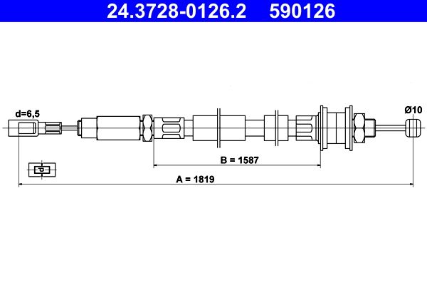 Трос, управление сцеплением ATE 24372801262