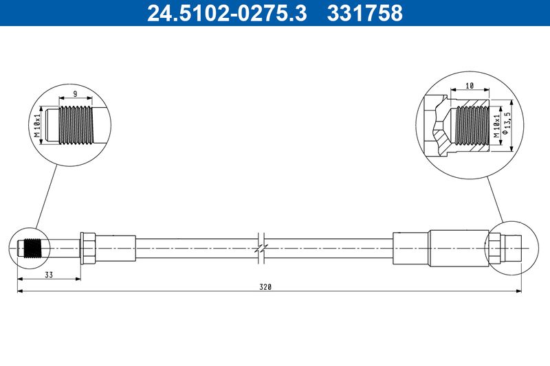 Тормозной шланг ATE 24510202753