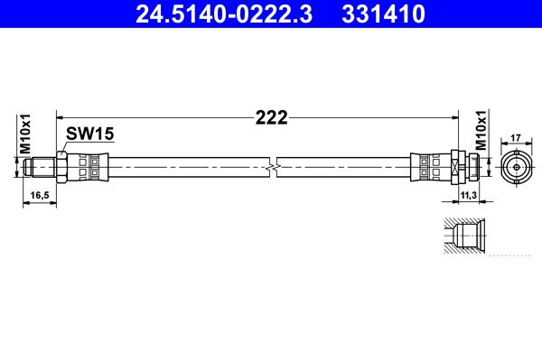 Тормозной шланг ATE 24514002223