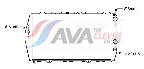 Радиатор, охлаждение двигателя AVA AI2019
