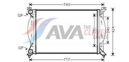 Радиатор, охлаждение двигателя AVA AI2201