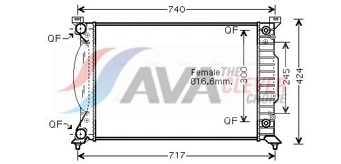 Радиатор, охлаждение двигателя AVA AI2202
