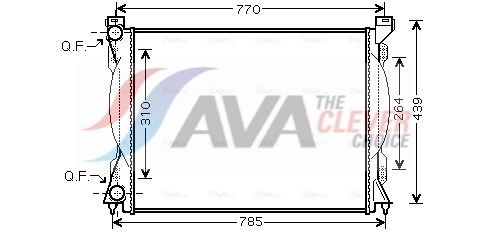 Радиатор, охлаждение двигателя AVA AI2233